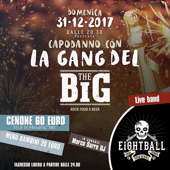 Il Capodanno 2018 si festeggia al The Big di Torri di Quartesolo (VI) Il Capodanno a Vicenza è The Big! A Torri di Quartesolo